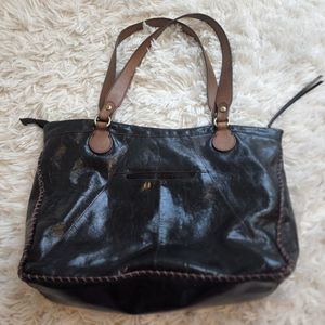 HOBO international black leather carry all